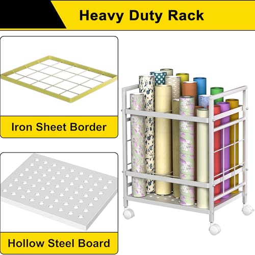 Blueprint Storage Rack, Blueprint Holder with Wheels, Used for Storing Blueprint/Carpet/Map/Poster/Architectural Construction Plan, 20 Slots, 2 Brakes, Silent wheel for Home, Office, School(Black)