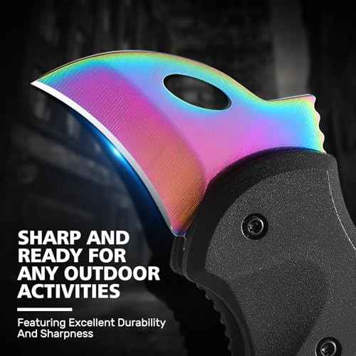 Rainbow Keychain Knife,Cool Folding Knife Box Cutter £¬Small Pocket Knife Gift for Men,Mini EDC Knives for Everyday Carry,Small Gift for Women Men