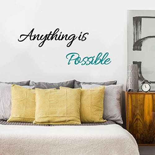 Inspirational Quotes Wall Decals Vinyl Motivational Wall Stickers Positive Lettering Spiritual Words Decals Affirmation Sayings for Women Girls Classroom Bedroom Living Room Bathroom Office Wall Decor