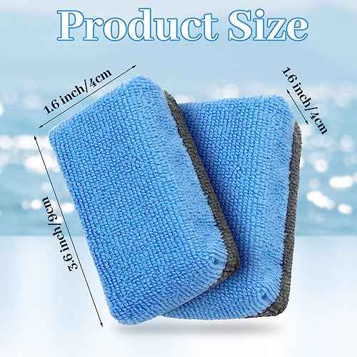 Mudder 24 Pcs 3.5 x 1.5 x 1.5 Inch Car Wax Applicator Pad Rectangular Microfiber Applicator Pads Sponge Ceramic Coating Applicator Car Foam Cleaning for Wax Applying Sealants Detailing Polishing