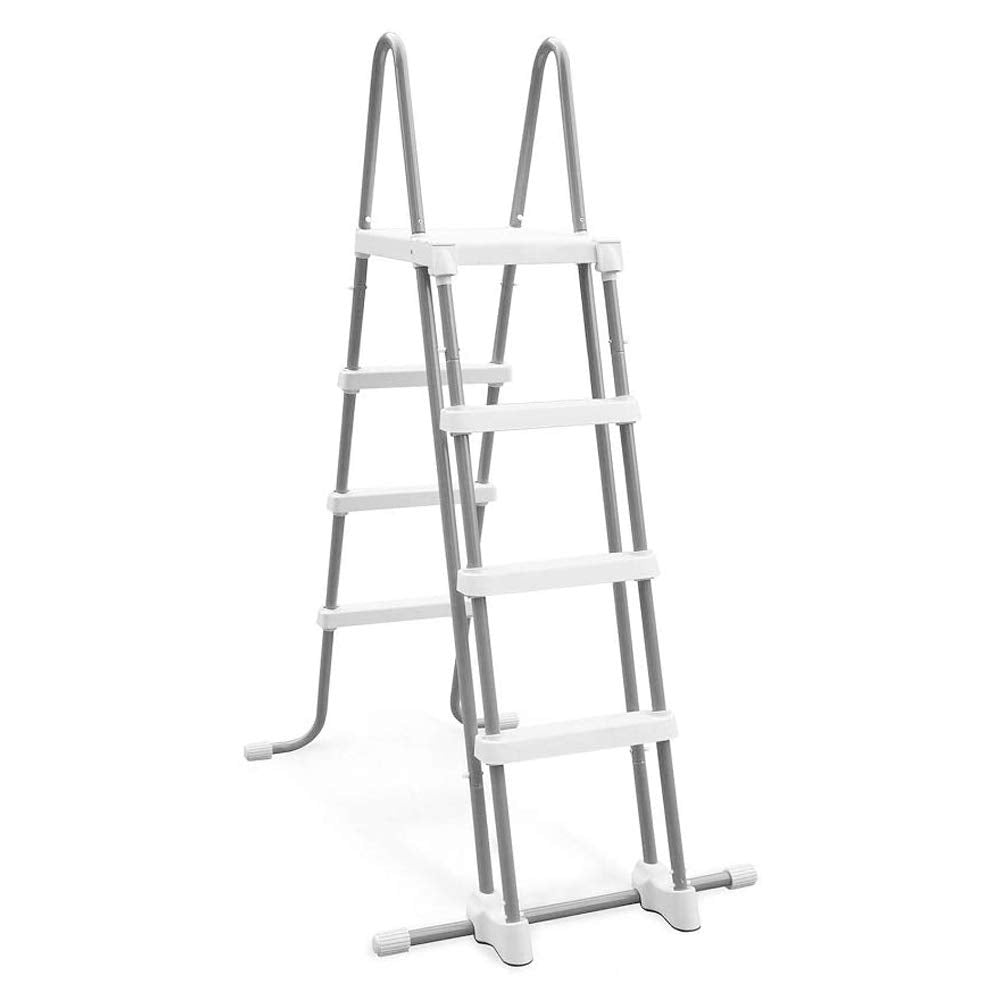 Intex 28076E Deluxe Pool Ladder with Removable Steps for Intex Pools with Wall Height of 48 Inch