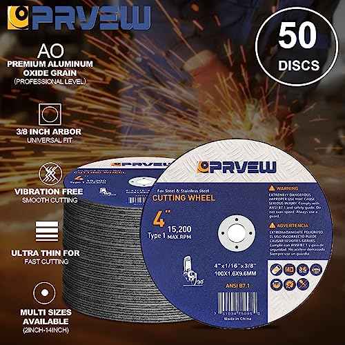 50-Pack 4 Inch Cut Off Wheels,4 x1/16x3/8 Inch Quality Cutting Disc,Metal & Stainless Steel Aggressive Cutting Wheel for Angle Grinder, General Purpose Metal Cut-Off Wheel