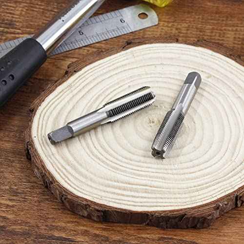 2pcs M10x1.25 Tap, M10 Metric Thread Tap Right Hand Thread Tapping Tool, HSS Thread Milling Taps (M10 x 1.25, Taper & Plug Tap)