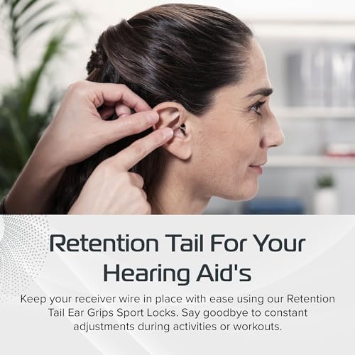 GN Resound Compatible Sport Lock for ONE/Omnia/NEXIA/SAVIA/Vivia - Pack of 10 Retention Tail for Hearing Aids