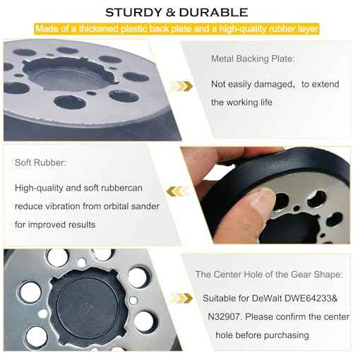 Replacement Sanding Pad for DEWALT DWE6423/6423K, DWE6421/6421K, DCW210B Random Orbit Sanders - Direct Replacement for Pad Part Number DWE64233, N329079, RSP54