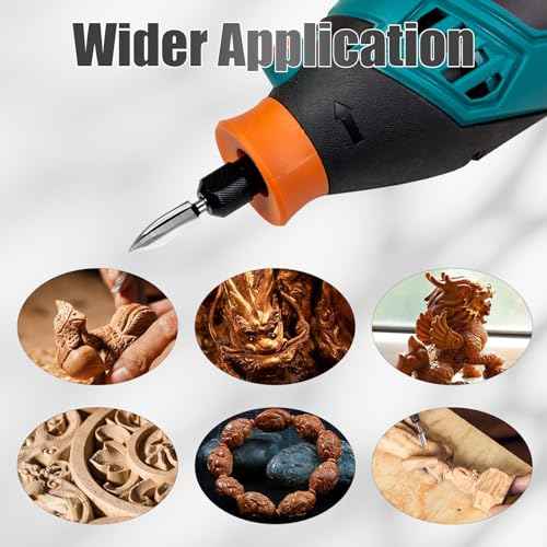 Wood Carving Tools for Rotary Tool, 5Pcs Engraving Drill Accessories Bit Wood Crafts Grinding Woodworking Tool with 1/8¡± Shank-DIY Wood Carving Tools Accessories