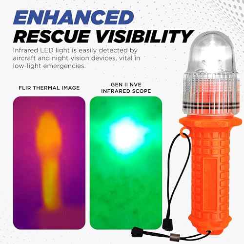 TEKTITE¢ç SOSeFLARE 5 NO MORE FLARES! Electronic Boat Distress Flare w/Flag and Audible Signal Kit- USCG & SOLAS Compliant Marine Safety Signal - Waterproof LED & Audible Locator for Boats