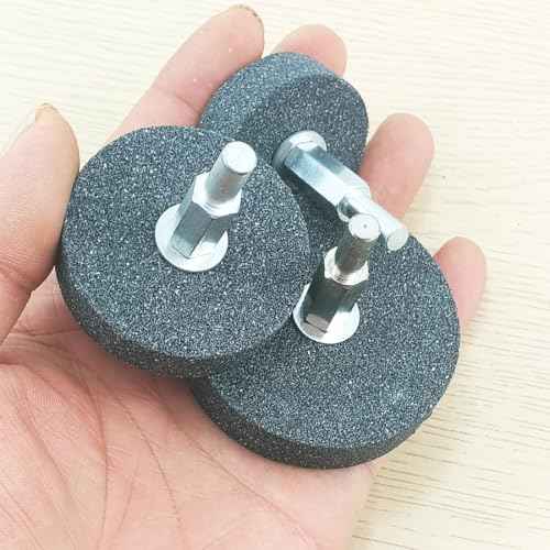 ?????????????? 3 Pcs Mounted Stone Grinding Wheels with 1/4-Inch Shank 40mm/50mm/60mm Diameter Abrasive Stone Grinding Wheels for Drill, Grinder, Rotary Tools