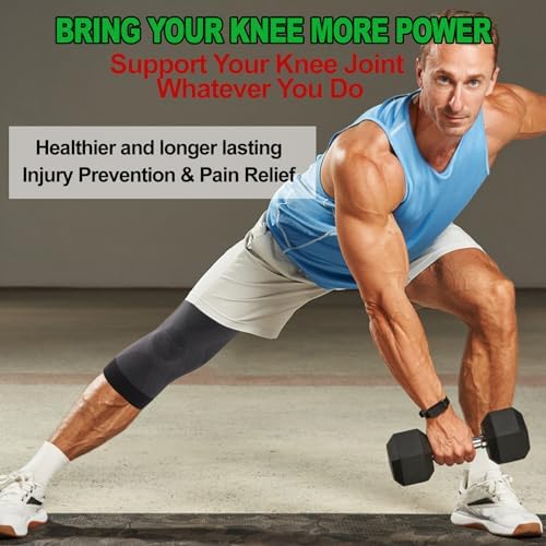 KEKING Orthopedic Brace for Tendinitis, Arthritis, ACL, MCL, Injury Recovery, Meniscus Tear, Knee Pain, Aching Knees, Patellar Tendonitis and Arthritis, Knee Compression Sleeves 2 Pack, Black S
