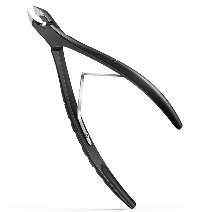 FERYES 2 in 1 Professional Cuticle Trimmer,Cuticle Clipper with Pusher, 6mm Full Jaw Cuticle Nipper, Stainless Steel Cuticle Remover Tool