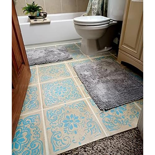 6pcs Reusable 8x8 Inch Mandala Stencils Painting, Stencils for Painting Floors, Wall Templates for Painting