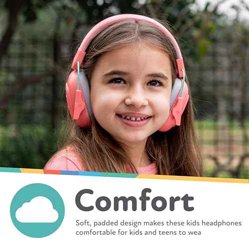 Nuby Soft Sounds Noise-Canceling Earmuffs with Travel Case - Hearing Protection for Kids and Teens - Adjustable Headband - Super Soft Padding - White