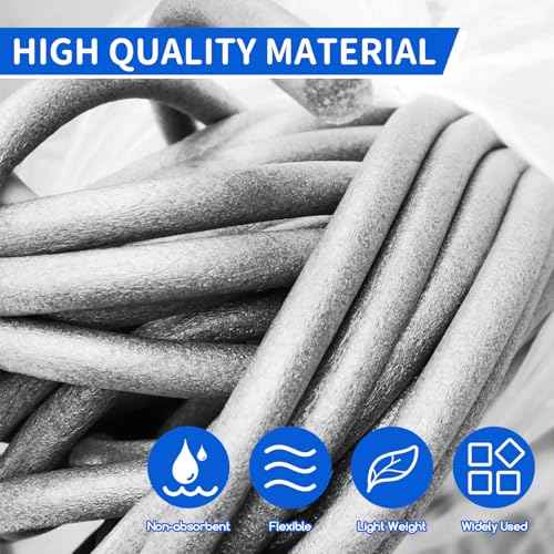 Foam Backer Rod for Gaps Concrete Crack Filler Joints Foam Gap Fillers Caulk Saver Backing Rod Concrete Filler Rope Joint Filler (1/4 Inch X 33 Feet)