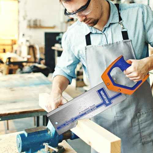 12 Inch Pro Hand Saw: 11 TPI Fine-Cut Soft-Grip Hardpoint Handsaw with Ergonomic Non-Slip Handle - Perfect for Sawing, Trimming, Gardening, Drywall and Plastic Pipes