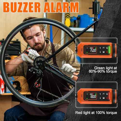 Digital Torque Wrench 1/4 Drive, 0.33-22.1 Ft.lbs./0.45-30Nm Range, Electronic Torque Screwdriver with Dual Direction Ratchet, Buzzer and LED Alert for Bicycle, Bike, DIY and Home Repair