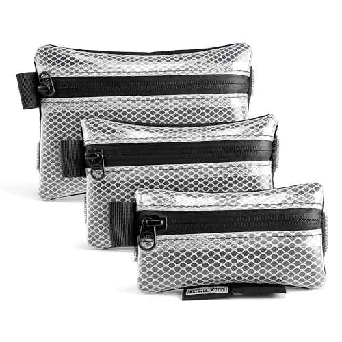TACTICAL GEEK Storage A5 EDC Storage Pouch Set, Multi-Purpose Molle EDC Gadget Pouch, Multi-Functional Utility Small Tool Pocket,Luggage Organiser Divider Small Pouch Organizer for Daily Carry (White)