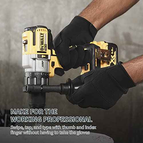 OZERO Work Gloves for Men Women: Mechanic Glove Touchscreen Firm Grip Dexterity Light Duty Gloves for Gardening Construction