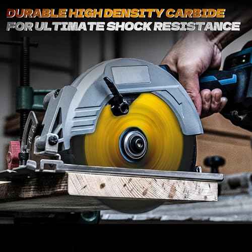 7 1/4¡° Circular Saw Blade, 24T&40T&60T ATB Circular Saw Blade Fine Finish, 5/8" Arbor, TCT, Anti-Vibration, Teflon Anti-Stick, Miter Saws Blades for Wood, MDF, OSB, Laminated, Plywood (3Pack)