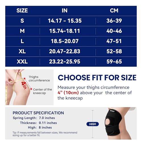 Knee Brace for Knee Pain & Arthritis - Adjustable Support with Side Stabilizers for Meniscus Tear, ACL, MCL Injuries Recovery - Relief for Men, Women & Seniors