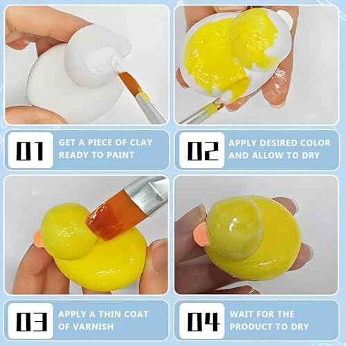 GOODTAKE Varnish for Acrylic Painting, Polycrylic Clear Gloss, Gloss Varnish for Clay, Acrylic, Paint, Diamond Painting, Wood - Non-Yellowing, Non-Toxic, Polyurethane Clear Gloss (2 Ounces)