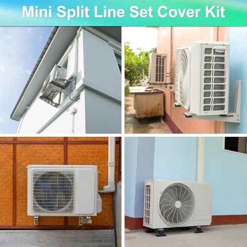 Cenipar 3" W 18.5Ft Mini Split Line Set Cover Line Set Cover Kit for Air Conditioner Mini Split Air Conditioner Heat Pump Durable Protection for Mini Split AC and Systems, Easy Installation