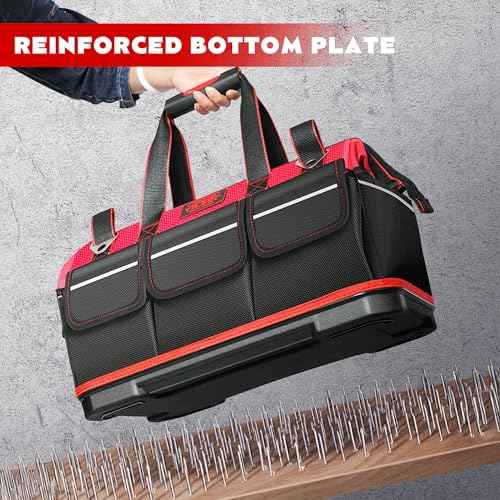 Thalirem 14-Inch Small Tool Bag, Heavy-Duty Durable Electrician Tote with Multi-Pockets, Water-Resistant Organizer for Mechanics, DIY Tools & Supplies