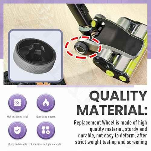 Upgraded Replacement Wheel Fits for Ryobi PCL720K PBLSV716K Cordless Stick Vacuum