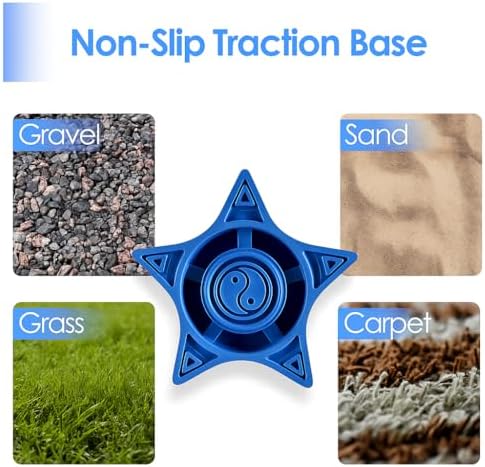 Superstar Self Standing Cane Tip has Non-Slip Heavy Duty Rubber Base to Prevent Slip, Cane Tips 3/4 inch Heavy Duty Replacement, 6-Inch Star Design for Superior Traction & Balance for Seniors