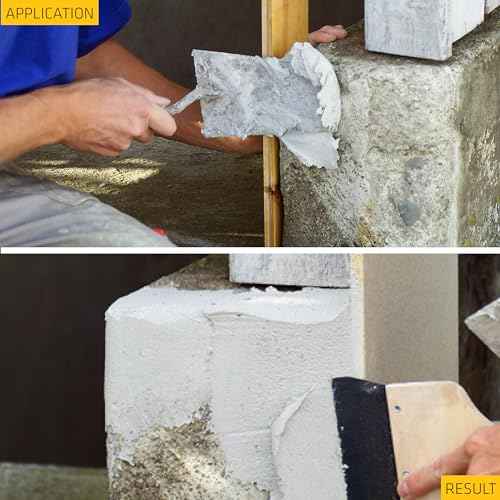 SIKA Sikacryl Ready-Mix Concrete Patch, Gray, Textured, 1 qt (6 Pack) - Durable Repair for Spalls and Cracks in Concrete and Masonry, Easy Cleanup, Acrylic-Based