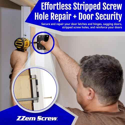 8-PK - #9x3 Steel Screws Permanent Door Hinge Repair Kit ? Easy Stripped Screw Hole Repair ? Reinforce Door Hinges, Strike Plates & Door Jamb Repair ? Quickly Fix Stripped Hinge Screws - Made in USA