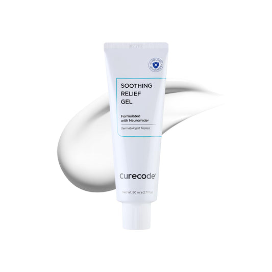 CURECODE Soothing Relief Gel Moisturizer 80ml (2.71 Fl Oz) Korean Skin-Biome Science with Neuromide, Ceramides for Calming, Hydration with Skin Barrier, Pore Refinement, and Gentle for All Ages
