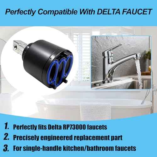 RP73000 Faucet Cartridge for Delta Kitchen/Bathroom Faucet Cartridges Parts, for Delta Plumbing Replacement Part, Faucet Cartridges Valve Repair Kit,Easy DlY Installation £¨Screws Not Included£©