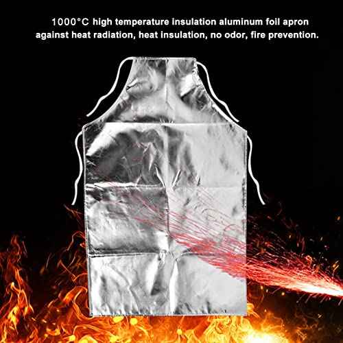 1000¡Æc Heat Resistants Welding Apron, 37.4x27.6in Chemical Resistants Aprons, Chemical Apron Suitable for Metal and Glass Manufacturing and Foundry Industry