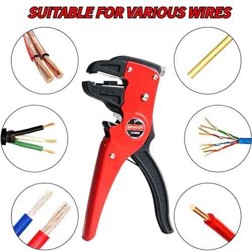 WISEUP Automatic Quick Strip Wire Stripper and Cutter,Eagle Nose Pliers (7-Inch) cable cutters£¬2 in 1 wire stripper cutter for Electrical Cables ¡¢Electronic and Automotive Repair Tool