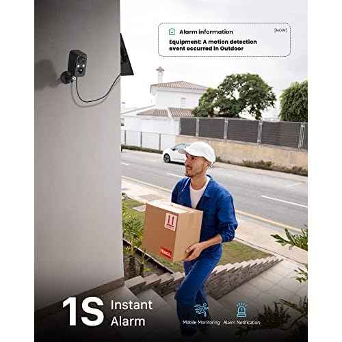 Security Cameras Wireless Outdoor: Cameras for Home Security WiFi Camera with Solar Panel Battery Powered Surveillance System Kit Motion Sensor Alarm Floodlight Night Vision IP66 Waterproof