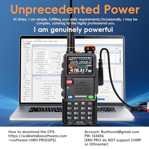 Ham Radio BAOFENG Radio 5RH PRO GPS 10W High Power(4PCS Batteries, 8 Antennas) Walkie Talkies Long Range, APRS, Air Band, NOAA Emergency Weather Alarm for Survival Gear Hunting Camping 2 Pack Full Kit