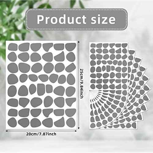 500 Pieces Irregular Polka Dots Boho Wall Decal Vinyl Nursery Wallpaper Sticker Wall Decor Peel and Stick Dot Wall Sticker for Kids Baby Girl Bedroom Home Classroom Decoration (Silver)