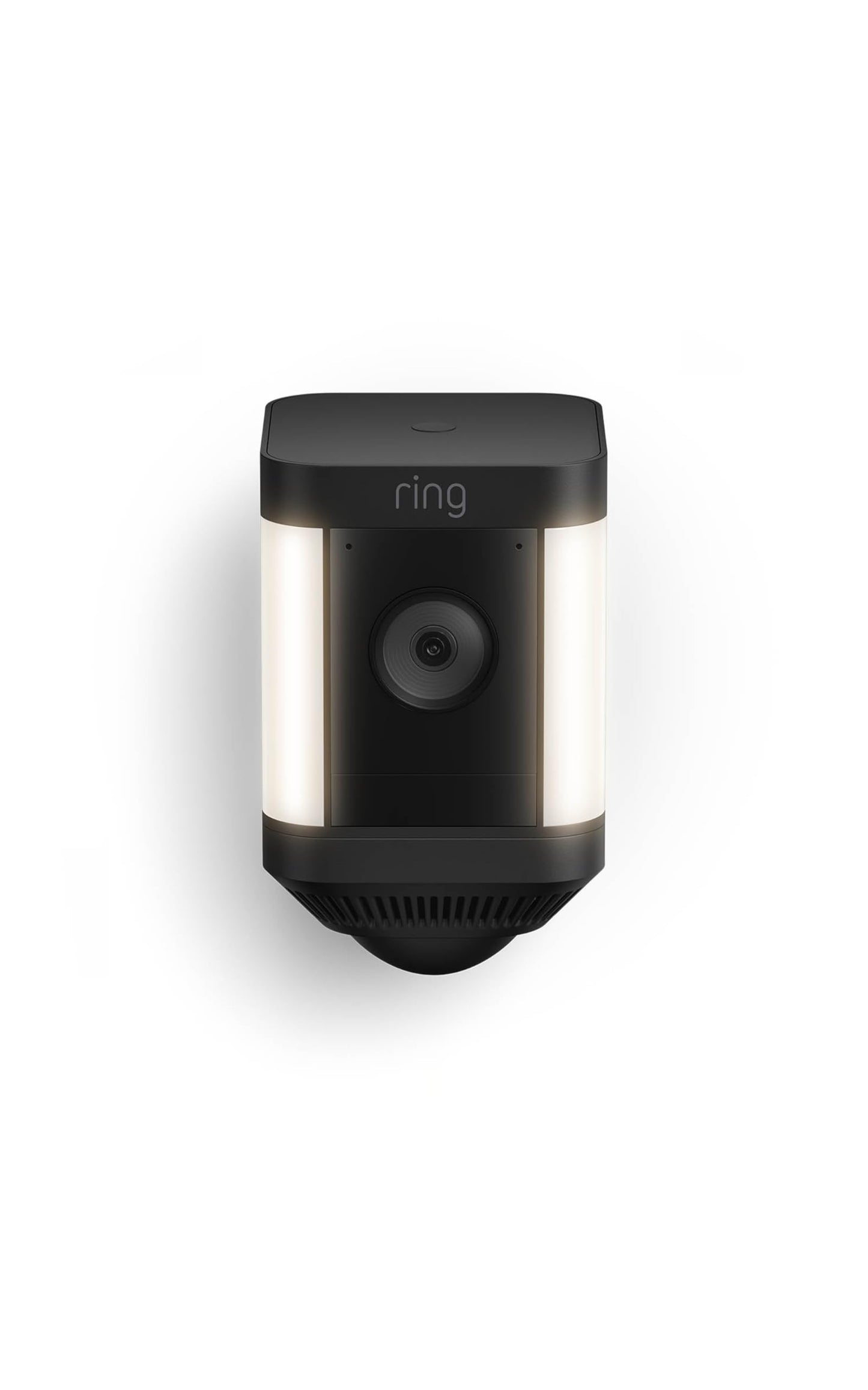 Ring Spotlight Cam Plus, Solar | Two-Way Talk, Color Night Vision, and Security Siren (newest model) - Black