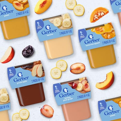 Gerber Baby Foods 2nd Foods Variety Pack, Natural for Baby, Fruit & Veggie Favorites, 8 Ounce (Pack of 32)