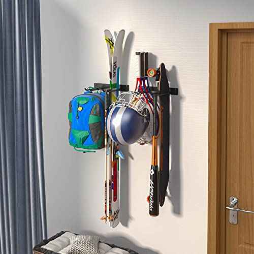 Godboat Garage Storage, Garden Tool Organizer, 4 Hooks Yard Organization, Garage Shelving Wall Mount, Heavy-Duty Garage Organizer, Cool Gadgets & Gifts for Dad, Men, Fathers Day, Max Load 320 Lbs