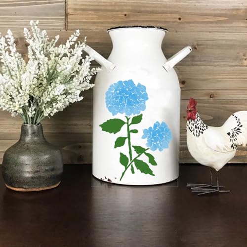 Hydrangea Stencil - Flower Stencils for Painting on Wood, Paper, Fabric, Wall, Furniture - Stencils for Crafts Reusable for Art, Cards, Journaling & Pattern Template - Floral Stencil (6x8 inch)