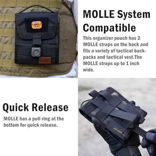 VIPERADE VE12 Folding EDC Organizer Pouch, Molle Tool Bag, Trifold Tool Pouch, Utility EDC Pocket Organizer for Outdoor and Daily Used