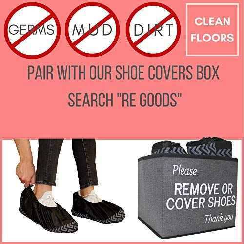 Shoe Covers - X Large, Extra Thick With Non Skid Soles, Professional Sleek Black Disposable Boot and Shoe Booties, One Size Fits Most, Non Slip - Indoor/Outdoor (200)