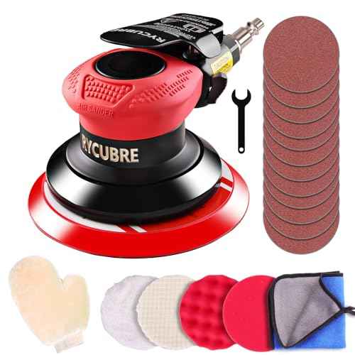 5 Inch da Sander - Professional Air Sander, Pneumatic Orbital Sander/Air Orbital Sander for Auto Body Work, DA Sander for Auto Body & Lijadora de Aire (5 Inch)