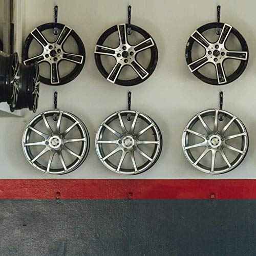 Heavy Duty 13 Inches Jumbo Arm Indoor Outdoor Storage Wall Hooks, Garage and Garden Steel Organizer Rack, 6 Pack Garage Storage Hooks