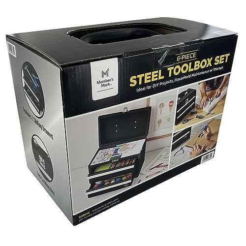 Member's Mark 11" Toolbox with 5 Piece Tool Set - Black