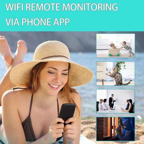 Security Camera Charger Detector, 1080P Camera Dome Surveillance System with Night Vision,APP Control for Home Indoor WirelessMotion Detection, for Home,Business