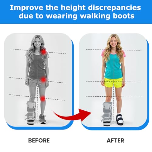 Shoe Balancer Shoe Leveler for Use with Walking Boots or Leg Lenght Adjustments, Shoes Lift for Men and Women (Large)