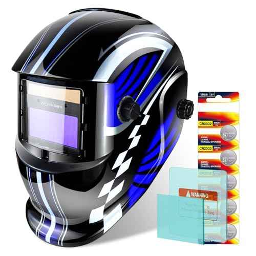TRQWH Welding Hood Auto Darkening Welding Helmet with Light True Color 1/1/1/2 Top Optical Clarity Wide Shade 9-13 Welding Mask with Grinding Weld Helmet (TRQ-HD01)