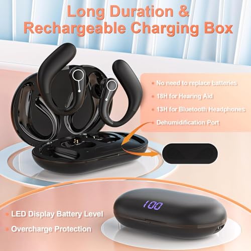 TTQ Hearing Aids, Hearing Aids for Seniors with Bluetooth, Hearing Aid Rechargeable with Noise Cancellation Upro